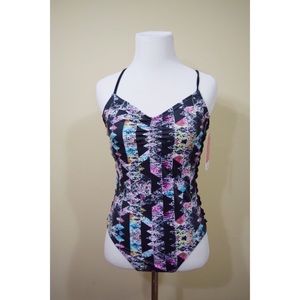 One piece multicolor bathing suit